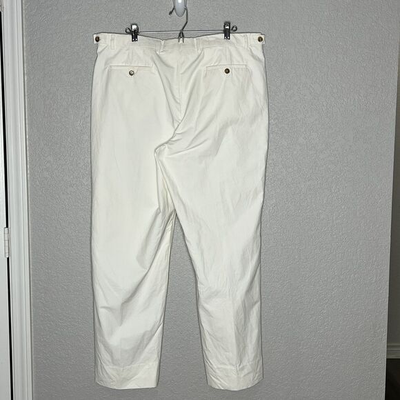 Bamford Mens Size 40X 31 Trousers Ivory Chinos Straight Leg - Picture 3 of 8
